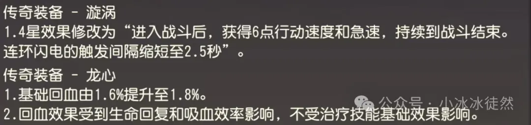 小冰冰传奇怀旧服旋涡龙心传奇装备最新改动一览